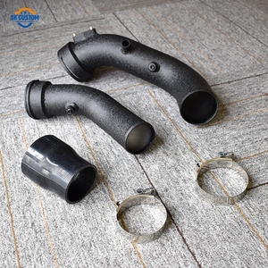 Kit pipa pengisi daya Turbo asupan udara aluminium hitam untuk BMW 335i N54 N55 <span class=keywords><strong>3</strong></span>.0T Kit sistem asupan udara dingin - Product Image 3