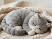 Nouveauté - Prix d'usine - Peluche chat gris réaliste - Jouet en peluche doux - OEM ODM