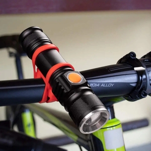 1/5 pièces Sangle légère en silicone pour support de lampe de vélo sur guidon, très élastique, multi-usage, fixation pour support de lumière - Product Image 6