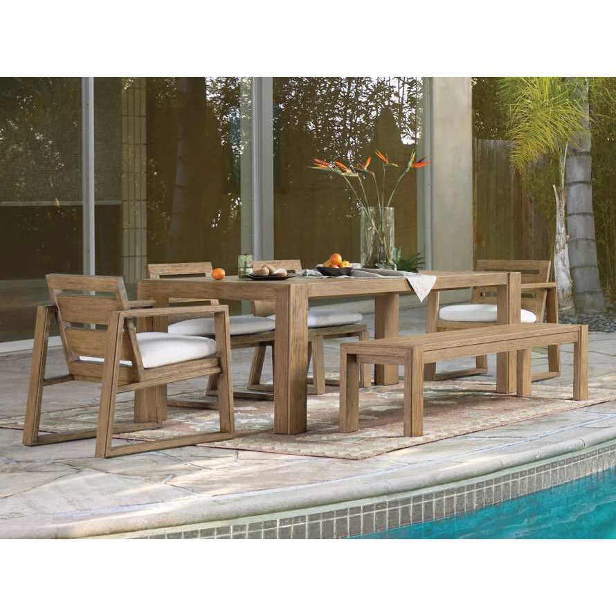Fashionable outdoor table and chairs high quality modern teak garden furniture dining set