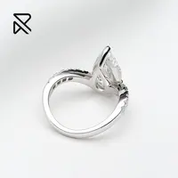 Silver Metal Stone Drop Rings for Women, Custom