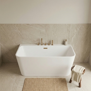 Baignoire autoportante de haute qualité en acrylique et fibre de verre renforcée, finition mate ou brillante, personnalisable OEM/ODM pour projets hôteliers et spas - Product Image 2