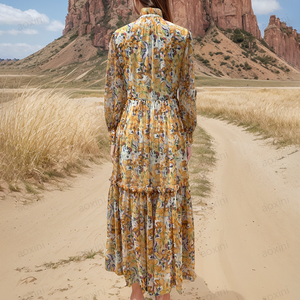 2025 Loriya femmes vêtements quotidiens été Maxi robes <span class=keywords><strong>demoiselle</strong></span> <span class=keywords><strong>d</strong></span>'<span class=keywords><strong>honneur</strong></span> Premium modeste robes en mousseline de soie Maxi robes pour les femmes de grande taille - Product Image 2