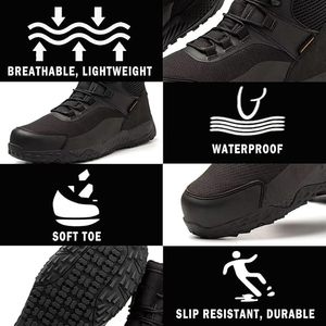 Botas Tácticas de 6 Pulgadas, Ligeras y Transpirables, Botas de Trabajo, <span class=keywords><strong>Zapatos</strong></span> para Senderismo, Selva y Desierto - Product Image 5
