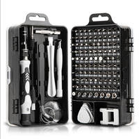 Kit de tournevis de précision multifonction 115-en-1 avec boîte à outils rigide OEM pour la réparation de téléphones portables, ordinateurs et montres