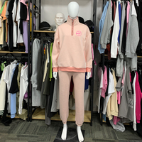 Sudaderas con capucha con cremallera de dos piezas con logotipo personalizado para mujer, sudaderas con capucha de poliéster/algodón de verano, deportivo, transpirable, antiestático