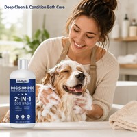 Shampooing et après-shampoing pour chien 2-en-1 Zourunan, nettoyage en profondeur, désodorisant, lavage pour animaux de compagnie, étiquette privée, OEM, vente en gros