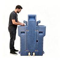Station de Lavage des Mains Portable pour Toilettes Extérieures – Unité Mobile Double Évier pour Parcs, Festivals, Camps, Chantiers et Hygiène Publique