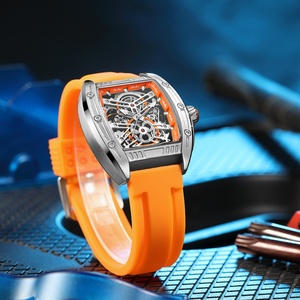 MEGIR 8601 New Fashion Luxury Men's Mechanical Analog Wristwatch Waterproof Tonneau Dial Silicone Band Sports <b>Automatic</b> Watch f - Product Image 2