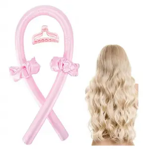 Customized Heatless Sponge Rods Ribbon Silk Hair Curlers Sleeping Hair Roller Wave No Heat Hair Curler