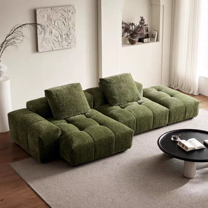 Canapé d'angle en tissu doux de style crème, grand format, pour <span class=keywords><strong>villa</strong></span>, moderne, élégant, haut de gamme, design, pour <span class=keywords><strong>la</strong></span> maison - Product Image 5