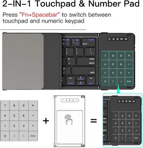 Hot Sale Portable BT <strong>Wireless</strong> Foldable <strong>Keyboard</strong> Scissor Supports 4 Devices Connection Compatible for Windows IOS <strong>Mac</strong> OS System - Product Image 4