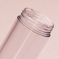 Vente en gros de contenants cosmétiques en AS/PETG de 80 ml, flacons de soin de la peau avec pompe sans air, impression sérigraphique, flacon de savon liquide, huile pour le corps