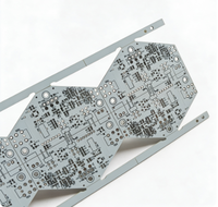 Circuit imprimé FR4 double face, circuit imprimé à masque de soudure blanc, panneau de circuit imprimé de forme irrégulière pour le contrôle industriel