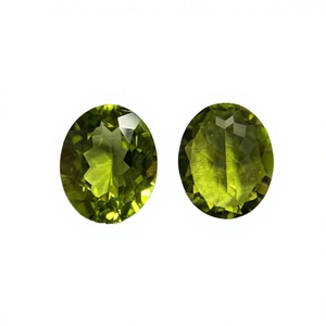 Peridatos Ovalados de Alta Calidad, 2.7 Quilates, 8x10mm, Verdes, Tratados con Calor, Creados en Laboratorio, para la Fabricación de Anillos - Product Image 3