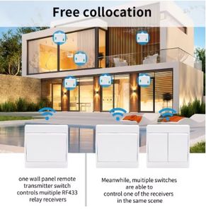 <span class=keywords><strong>Interrupteur</strong></span> <span class=keywords><strong>sans</strong></span> <span class=keywords><strong>fil</strong></span> auto-générateur de Type à bascule <span class=keywords><strong>sans</strong></span> batterie Panneau d'énergie cinétique haute brillance 1/2 Gang étanche domestique - Product Image 6