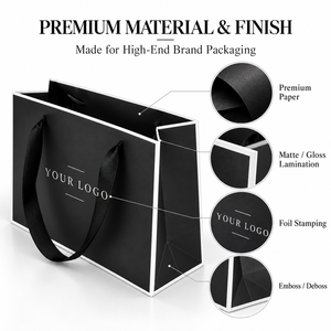 Bolsas de Papel de Lujo Personalizadas al por Mayor, Bolsas de Regalo, Cajas de Empaque Reciclables para Joyería, Empaque de Papel con Logotipo Personalizado - Product Image 2