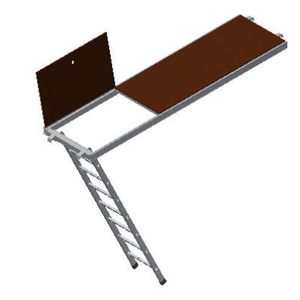 Plataforma de tablón de puerta, trampa de andamio de madera contrachapada de aluminio, con <span class=keywords><strong>escalera</strong></span> - Product Image 1