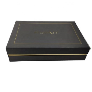 <span class=keywords><strong>Nero</strong></span> <span class=keywords><strong>e</strong></span> <span class=keywords><strong>Oro</strong></span> di Colore Regalo Scatole di Imballaggio per I Vestiti Logo Personalizzato - Product Image 2