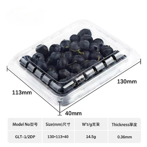 Bao Bì Trong Suốt Rõ Ràng Pet Blueberry Vỏ Sò Thông gió Trái Cây Punnet Với Nắp Cho Quả Dâu Tây Quả Mâm xôi - Product Image 4