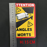 Autocollants auto-adhésifs pour voiture avec logo personnalisé Panneaux d'avertissement d'angle mort Décalcomanies en vinyle PVC Décoration de pare-chocs de voiture