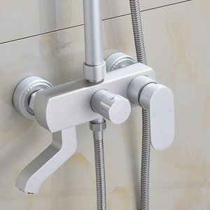 Sistema De <span class=keywords><strong>Ducha</strong></span> Negra De Lluvia De Alta Presión, Chuveiro De Baño De Doble Mango Con Espacio De Aluminio, <span class=keywords><strong>Ducha</strong></span> De Mano, <span class=keywords><strong>Grifo</strong></span> De <span class=keywords><strong>Ducha</strong></span> - Product Image 4