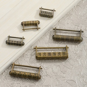 Serrure de meuble en alliage de zinc de style antique, texte ancien, mot de passe, design rétro à cinq roues, <span class=keywords><strong>clé</strong></span> standard, utilisation en chambre à coucher, école - Product Image 1