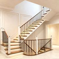 Balustrade d'escalier en fer forgé creux rond de 5/8''*44'' au design moderne pour la maison, l'hôtel, le balcon, l'appartement