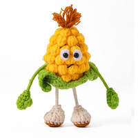 Groothandel Haakwerk Speelgoed Cartoon Hangertjes Op Maat Gebreide Handgemaakte Haakpoppen Groenten Fruit Leuke Bureaudecoratie