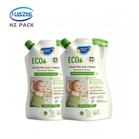 Emballage liquide en poche souple personnalisée, forme spéciale, anti-humidité, avec bec verseur, pour lessive et produits de nettoyage