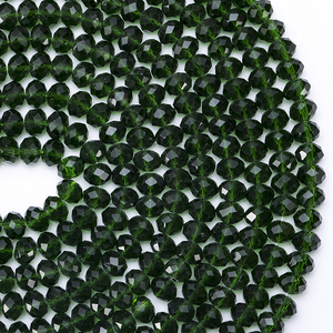 4mm 6mm 8mm 론델 유리 구슬 녹색 원색 컬러 각진 원형 구슬 쥬얼리 제작 DIY 공예용 - Product Image 2