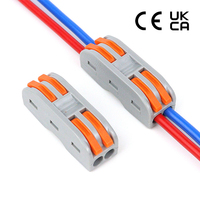 Connecteur de câblage rapide à pression 2 entrées 2 sorties 2 broches, 2-2 LED, facile, sûr et de bonne qualité