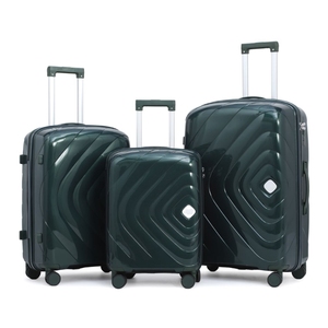 Ensemble de bagages légers et simples en tissu, trois pièces, 20" 24" 28", imperméables, souples, avec roulettes fixes à 4 roues et verrouillage - Product Image 4