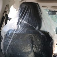 100 housses de siège en plastique jetables, ajustement universel pour les sièges de voiture, d'avion, de salon, de restaurant, de bus - 100 pièces