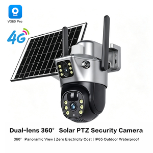 V380 Solar AI Smart Detection <b>Camera</b> Outdoor Security <b>Camera</b> 6MP Dual-lens with IP65 8W Solar & Built-in Battery - Product Image 1