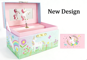 Yiyu OEM Boîte à musique licorne personnalisée avec ballerine rotative et miroir, cadeau de Saint-Valentin, articles en stock - Product Image 2
