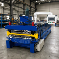 Ligne de production complète de machines de profilage à double couche avec dérouleur hydraulique pour tôles PPGI galvanisées, machine de traitement à froid