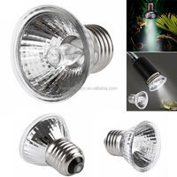 Lámpara de Calor Halógena para Reptiles de Espectro Completo UVA UVB 3.0, Bombilla de Luz de Calor para Terrario de 25W 50W para Tortuga, Lagarto, Pollo