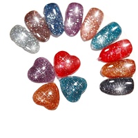 OEM/ODM Échantillons Gratuits Vernis à Ongles Liquide Luminescent UV LED Gel Français Réfléchissant Disco Flash Scintillant DIY en Bouteille