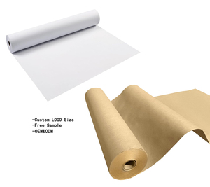 Vente en gros d'emballage personnalisé 80gsm blanc brun couleur PE enduit emballage de tissu rouleau de papier kraft d'emballage artisanal jumbo pour l'emballage - Product Image 2