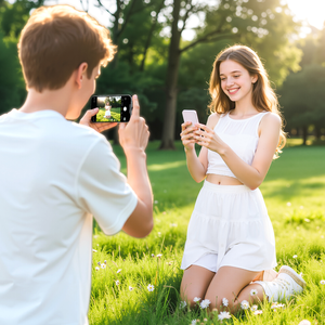 أحدث شاشة مراقبة للسيلفي مع بنك طاقة، تستخدم للبث المباشر والتصوير الذاتي على هواتف آيفون وأندرويد - Product Image 2