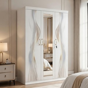 Armoire métallique à 3 portes, vente directe usine Luoyang, 20 ans d'expérience, armoire de rangement verrouillable en acier avec penderie pour chambre à coucher - Product Image 3