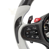 Volant chauffant à vibrations en fibre de carbone avec LED pour BMW X3M F97 X5M F85 G01 G02 G20 F21 G22 G30 X5 G05 X6 G06 M4 G82 M340i