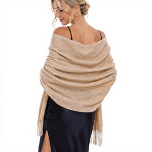 Modern Women's Long Soft <b>Shawl</b> Wrap Fringe Scarf Shoulder Cover <b>for</b> Evening <b>Wedding</b> Travel and Daily Outfits - Product Image 1