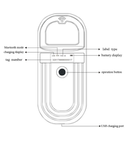 Lector de Microchip RFID Portátil USB ISO 11784/5 134.2Khz para Animales, Escáner de Chips para Mascotas FDX-B