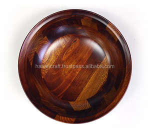 ชามไม้กระถินเทศ ชามใส่ผลไม้และสลัด ชามไม้ ดีไซน์คลาสสิก สำหรับใช้ในบ้าน โรงแรม และร้านอาหาร - Product Image 5