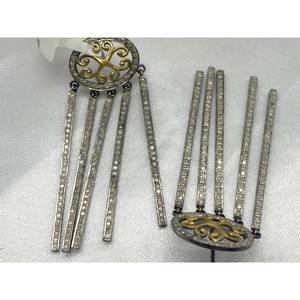 Nouvel ensemble de boucles d'oreilles de luxe très vendu, argent sterling 925, cadeau, fête, mariage, anniversaire, fiançailles, cérémonies religieuses - Product Image 5