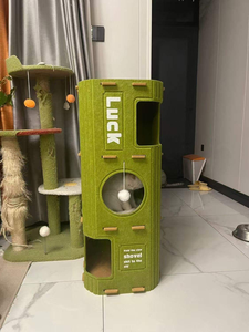 Structure d'escalade multifonctionnelle pour chat, design moderne et ludique, avec maison, tunnel insonorisé en feutre, pour chats de petite et grande taille, usage intérieur - Product Image 3