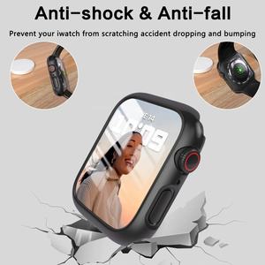 Haute qualité pour <span class=keywords><strong>Apple</strong></span> <span class=keywords><strong>Watch</strong></span> 41 45 48mm protecteur d'écran <span class=keywords><strong>44mm</strong></span> 8 7 6 5 <span class=keywords><strong>4</strong></span> Se série étui <span class=keywords><strong>complet</strong></span> en verre trempé pour Iwatch - Product Image 3