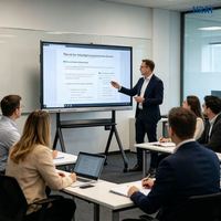 Pantalla plana interactiva HRAY de 85 pulgadas 4K UHD DLED con 20 puntos táctiles infrarrojos para oficina, reuniones, aulas, enseñanza, OEM, ODM